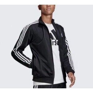 adidas Men's Essentials 3-Stripes Track Jacket Black  SZ M